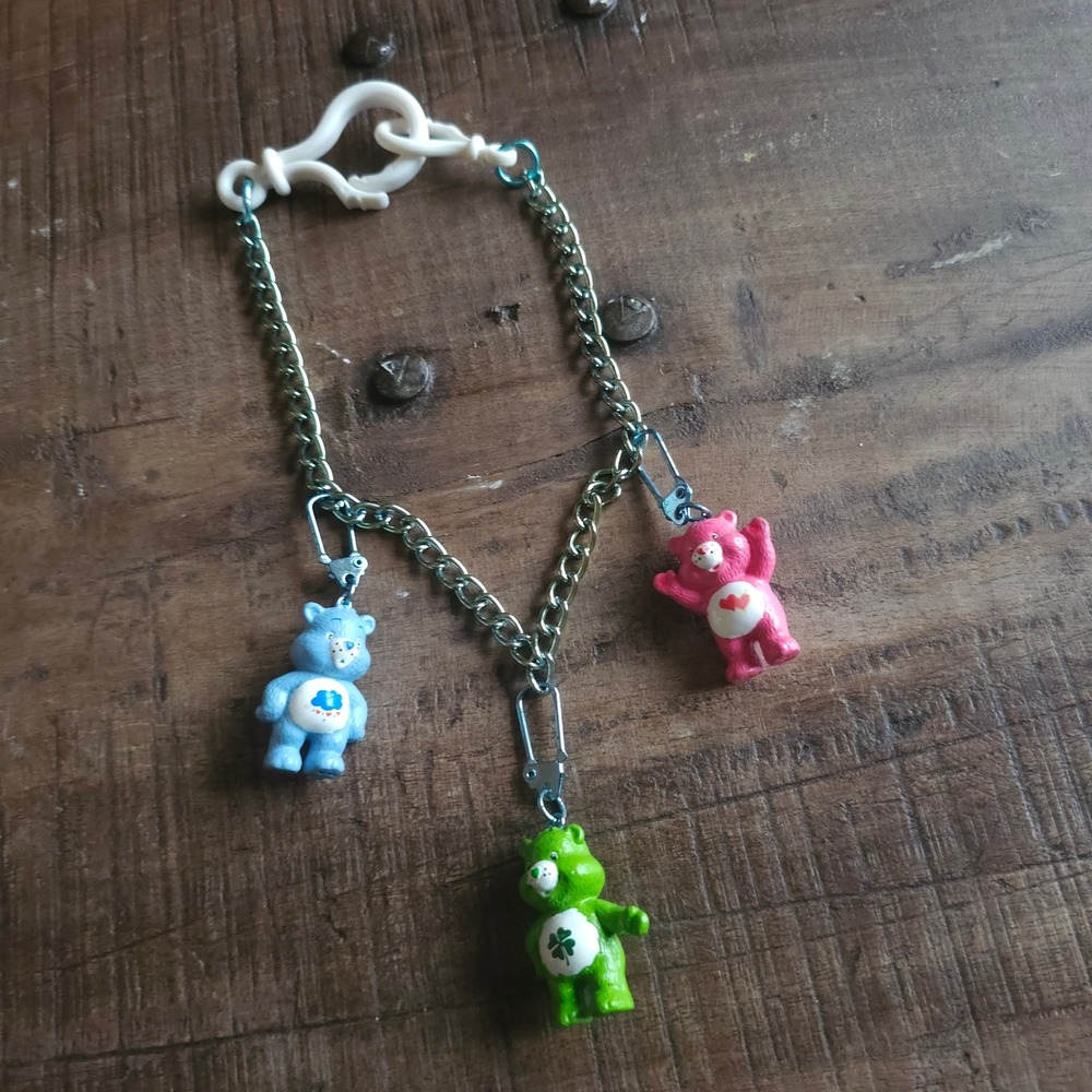 Care Bears Charm Necklace Y2K Kidcore Retro Grumpy Good Luck Love-a-lot Bear